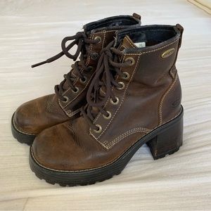 Skechers Brown Platform Boots